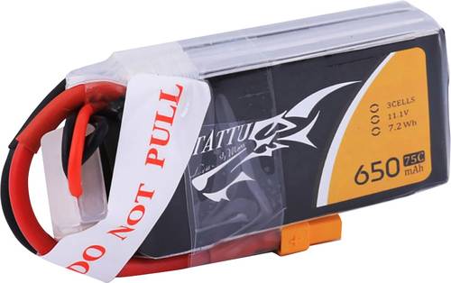 Tattu Modellbau-Akkupack (LiPo) 11.1V 650 mAh Zellen-Zahl: 3 75 C Softcase XT30 von Tattu