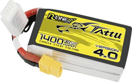 Tattu Modellbau-Akkupack (LiPo) 14.8V 1400 mAh Zellen-Zahl: 4 130 C Block XT60 von Tattu