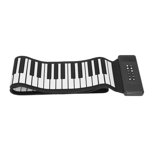 88-Tasten-Handrollklavier, Tragbares Roll-Up-Keyboard-Klavier, 128 Töne, 128 Rhythmen, USB-MIDI-Ausgang, Handrollklavier, Klappklavier für Anfänger von Tbest