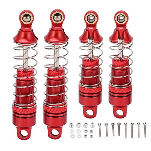 Elastische Feder, Stoßdämpfer, Leichtes RC-Feder-Dämpfer-Set aus Aluminiumlegierung für Losi Mini T 2.0 2WD 1/18 LKW-kompatibles Modell (Rot) von Tbest