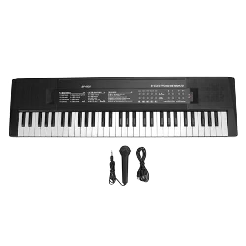 Elektronisches Keyboard-Klavier, 61 Tasten, Klaviertastatur-Spielzeug, Tragbares Kinderklavier, Musikinstrumente, Elektronisches Klavier mit Mikrofon, Frühes Lernen, von Tbest