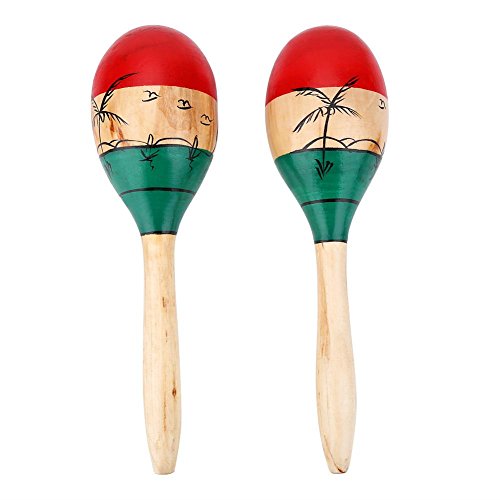 Hölzerne Maracas, 1 Paar langlebige hölzerne Maracas Großes 25 cm großes Spielzeug für Musikunterrichtsinstrumente für Kinder Kinder von Tbest