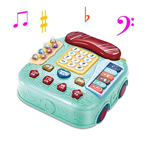 Musikalisches Telefonspielzeug, Musikalisches Telefonspielzeug Zum Lernen mit 5 Ebenen, Tragegriff, Lichtern, Mehreren Geräuschen, Bestes für Babys von Tbest