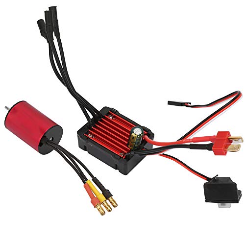 RC Bürstenloser Motor ESC, 3300KV 2435Motor KS25A RC Car Truck Unverzichtbares Zubehör Wasserdichtes Bürstenloses ESC-Kombiset für RC-Modellautos von Tbest