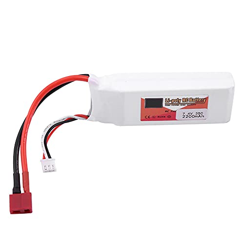 RC LiPo-Akku, 2S 7,4 V 2200 MAh 5000 MAh 3500 MAh 5500 MAh 4500 MAh Wiederaufladbarer LiPo-Akku RC Boot Heli Flugzeug Drohne mit T-Stecker (17,4V 2200mAh 35C T-Stecker) von Tbest