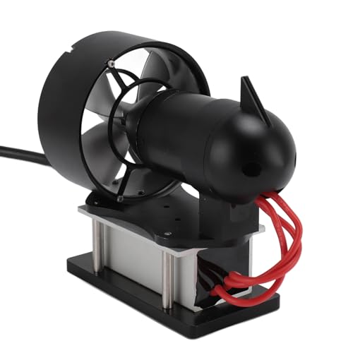 RC Thruster Underwater, Kyo 12et Aluminiumlegierung Unterwasser Thruster Bürstenloser Motor 11 Kg 4 Blade Im Controller -U -Boot -Propeller 12‑25,2 V für ROV Eingebaut (CW) von Tbest