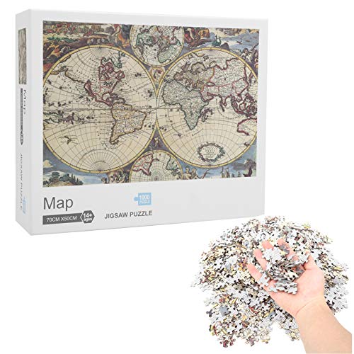 TBEST Jigsaw RUZZLES, 1000 PCS Puzzle -Puzzle Eonale LDREN -Konzentration Bild Spielzeuggeschenk ((Karte)) von Tbest