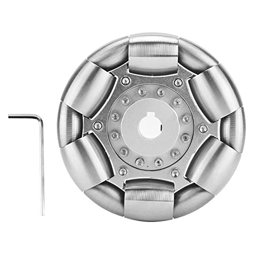 Tbest 100-mm-Omni-Rad, Edelstahlrollen Omni RC-Car-Chassis-Rad für Ball Balance Ballbot 14183 von Tbest