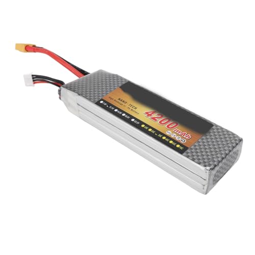 Tbest 11,1 V 4200 MAh RC-Lithium-Akku, 35C 3S LiPo-Akku mit XT60-Stecker für 1/10 RC-Auto-Flugzeug-Hubschrauber-Drohne von Tbest