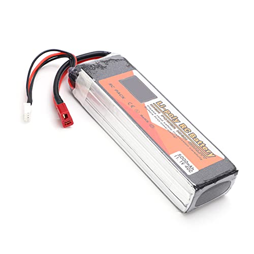 Tbest 11,1 V 5000 MAh Lipo-Akku, Stabile Struktur für RC-Auto-Boot-Hubschrauber-Drohnen, 40C T-Stecker-Akku für RC-Auto-Boot-Flugzeug-Drohnen von Tbest