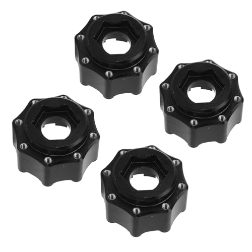 Tbest 17 Mm RC -Hex -Adapter, 4pcs Aluminiumlegierung 3,8 -Zoll -Reifenhex -Combiner -Hex -Adapter für RC -Zubehör (Black) von Tbest