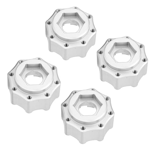 Tbest 17 Mm RC -Hex -Adapter, 4pcs Aluminiumlegierung 3,8 -Zoll -Reifenhex -Combiner -Hex -Adapter für RC -Zubehör (Silver) von Tbest