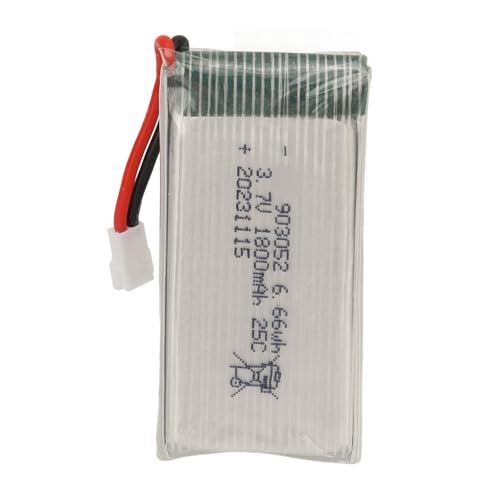 Tbest 1800 MAh 3,7 V RC-Drohnenbatterie, Ersatz der RC-Hubschrauber-Lithiumbatterie mit XH2.54-Stecker für X5SW von Tbest