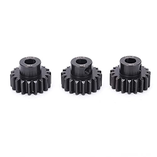 Tbest 18T Motorgetriebe, 3PCS Stahl RC Auto Bürstenloser Motor RC Motorwelle M1,5 8mm 18T Welle für 1/6 1/5 RC Modellautomotor von Tbest