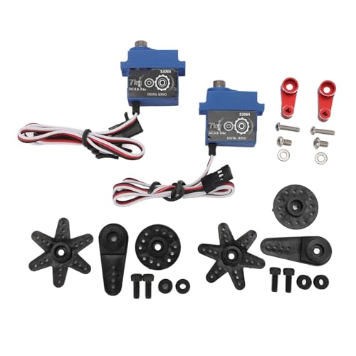 Tbest 2-teiliges 7-kg-RC-Servo, wasserdichte RC-Getriebe-Servo-Upgrade-Teile für SCX10 III 4,8-7,4 V 1/10 RC Crawler von Tbest