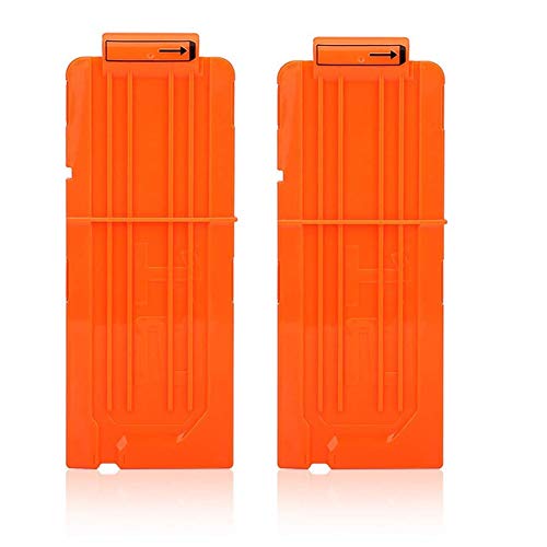 6 Dart Clip Magazine,Tbest 2Pcs Weiche Kugel Clip Darts,6/12/18 Dart Quick Reload Refill Clip Cartridge Magazin Ersatz Gun N-Strike Elite Blasters (12 Dart Opaque Orange) von Tbest