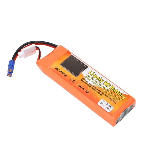 Tbest 3000 MAh LiPo-Akku, 11,1 V 35 C, Ersatz-Quadcopter-Akku, RC-LKW, Fahrzeuge, Auto mit EC3-Stecker für Schnellboot, Flugzeug von Tbest