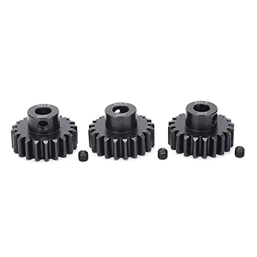 Tbest 3PCS RC-Motorgetriebe, M1,5-Stahlritzel 20T-Motorgetriebe für 1/5 1/6 RC-Car 8-mm-Schaft-Bürstenlosmotor von Tbest