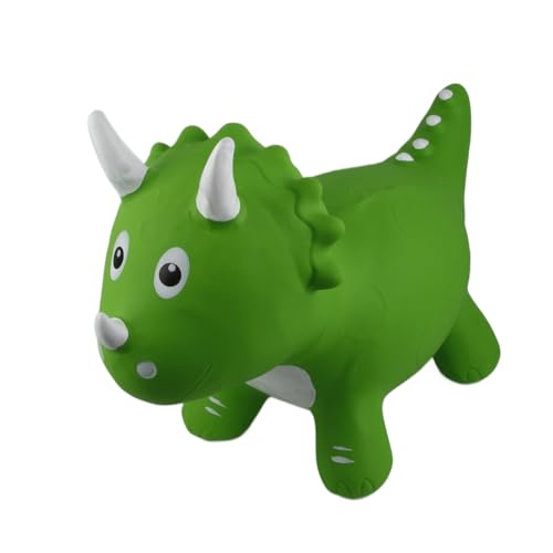 Tbest Aufblasbares Triceratops-Kinderreitspielzeug, Hüpftiergeschenk mit Pumpe für Jungen und Mädchen, Perfektes Reitspielzeug, Geeignet für Kindergeburtstage oder Weihnachten von Tbest