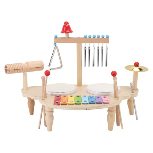 Tbest Baby Set, Glockenspiel, Musikstation für Kleinkind mit Bell, Dreieck und Becken, Umfassende Frühe Bildung und Motorische Fähigkeitenentwicklung Tbest Baby Set, Glockenspiel, Musikstation für Kleinkind mit Bell, Dreieck und Becken, Umfassende Frühe Bildung und Motorische Fähigkeitenentwicklung von Tbest