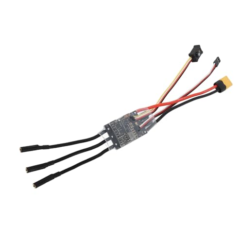 Tbest Bürstenloser ESC, 5,2-8,2 V Einstellbarer Elektrischer Geschwindigkeitsregler Bec Ausgang 2-6S Batteriestütze Flugzeug Bürbsterer ESC für 1/8 1/10 RC Auto von Tbest