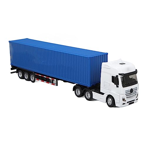 Tbest Container-LKW, Maßstab 1:50, Transportfahrzeug, Modellauto, Stimulation, Abnehmbarer Langstrecken-Traktoranhänger für den Innenbereich (Blue) von Tbest