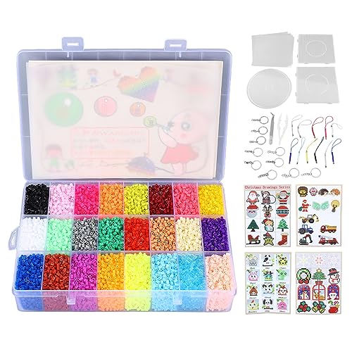 Tbest Craft Fuse Bead Kit 24 Farben, 3D-Puzzle-Set für, Entwickeln Hand-Auge-Koordination von Tbest