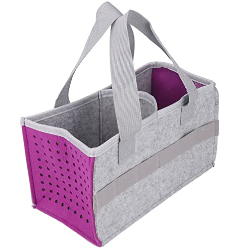 Tbest Filz-Tragetasche, Dicke Filz-tragbare Aufbewahrungstasche, Faltbare Filz-Stofftasche, Extra Platz, Filz-Stoff-Hülle für Toniebox-Player-Starter-Set (violett) von Tbest