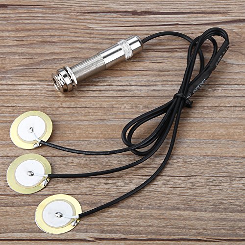 Tbest Piezo Tonabnehmer, Tonabnehmer E Gitarre,Gitarren Tonabnehmer 300-1 Prewired Pickup Piezo Amplifier Transducer Saiten Tonabnehmer Piezo Mikrofon Selbstklebend Für Gitarren von Tbest