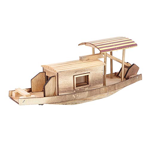 Tbest Holzboot-Spielzeug, Hölzerne Segelboot-Dekoration, Schiffsmontage, Modell-DIY-Kits für von Tbest