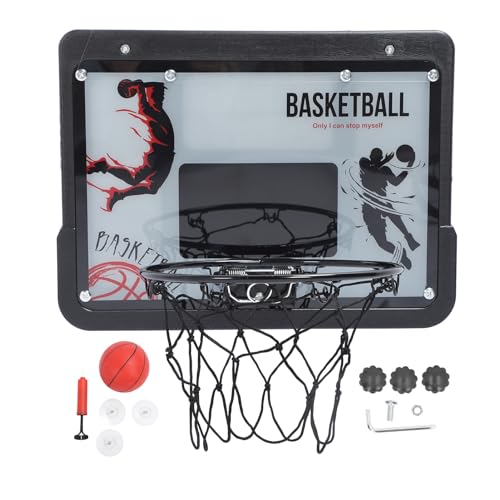 Tbest Kinder-Basketballkorb-Set, Faltbares Kleinkind-Basketballspielzeug, Saugnapf-Rückwand, Tragbares Basketballrahmen-Spielzeug für Drinnen und Draußen von Tbest