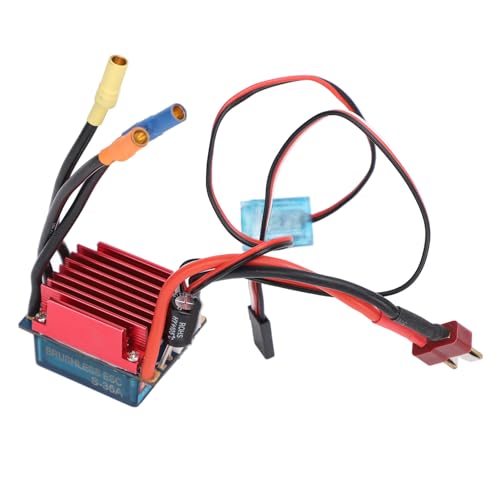 Tbest RC Brushless ESC, 35A Drehzahlregler mit Elektronischem Schalter, Funktionen Vielseitige Anwendung für 1/16 1/18 RC Autos Boote von Tbest