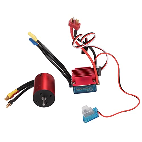 Tbest RC-Brushless-Motor-ESC-Kit, 4500KV-Brushless-Motor 35A Programmierbarer Elektrischer Geschwindigkeitsregler-Combo-Set für 1/14 1/16 RC-Car von Tbest