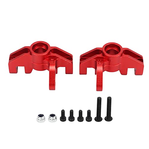 Tbest RC Lenkbecher, 2 Stück Aluminiumlegierung Lenkbecher Achsschenkel Upgrade Zubehör für LOSI Hammer Rey U4 Rock Racer 1/10 RC Auto (Rot) von Tbest