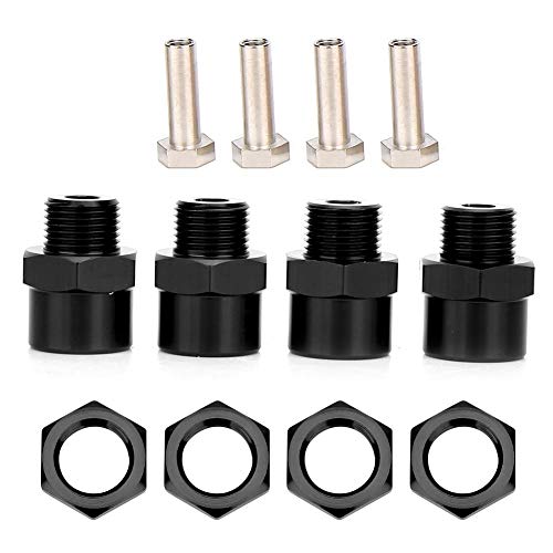 Tbest RC Rad Sechskantnabenadapter, 12 mm bis 17 mm Rad Sechskantnaben-Umrüstadapter für Sakura D4 HSP 94123 1/10 RC Car(Schwarz) von Tbest