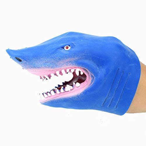 Tbest Realistisches Hai-Handschuh-Spielzeug, Weiche, Dehnbare Handpuppe für und Erwachsene, Interaktives Lerngeschenk mit Endlosen Gesichtsausdrücken, Namen, Arten, Lebensgewohnheiten von Tbest