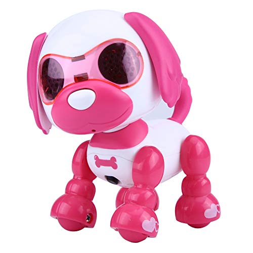 Tbest Roboter-Hund, Smart Puppy Toys LED-Rekordroboter-Haustier für Kinder Kinder(Rosenrot) von Tbest