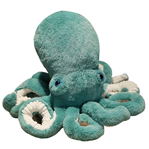 Tbest Simulation Octopus Plüschtier, Kreatives Octopus-Stofftier, Einzigartige Octopus-Puppe, für, Schwarz 30 cm, mit Imitiertem Octopus, für (dunkelgrün) von Tbest