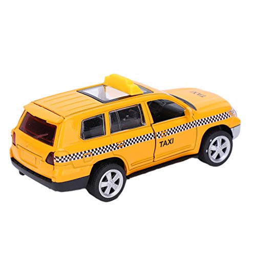 Tbest Spielen Sie Taxi -Spielzeugauto, 1: 32 Spielzeugauto -Legierung Taximodell Simulation Sound Light Cab Model Rücken Sie LD Geschenke zurück. (#1) von Tbest