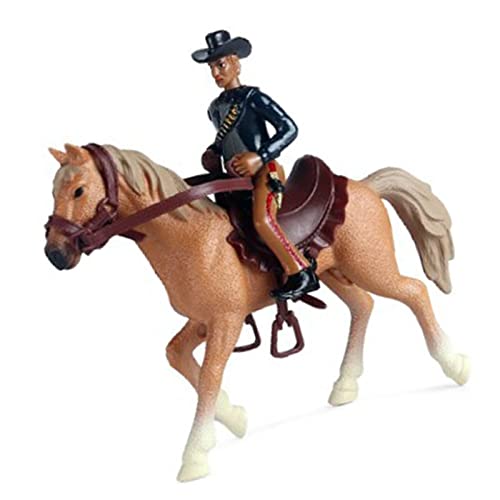 Tbest WEVEING TORS und Accessoires Pferdesspielzeug, Cowboy Spielzeug Hohe Simulation Lebensee Details Sicherer Kunststoff Leuchtend Farben Reiten Figur für Kindertischtisch (#1) von Tbest