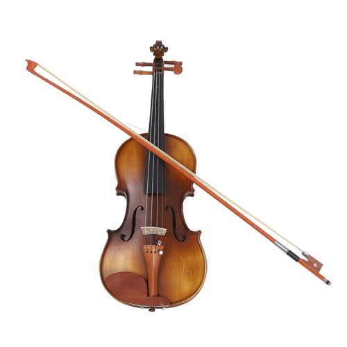 Violin-Set, Violine, Komplettes 4/4-Set, Professionelles Violin-Set aus Massivholz, Handgefertigtes Violin-Starter-Set für Anfänger, Kinder und Erwachsene von Tbest