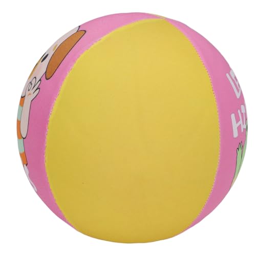 XUXHOU Indoor-Fußball, Niedliches Tiermuster, Geräuscharm, Leiser Fußball, Weicher, Stoßdämpfender Indoor-Fußball für (Rosa-gelbe Farbe) von Tbest