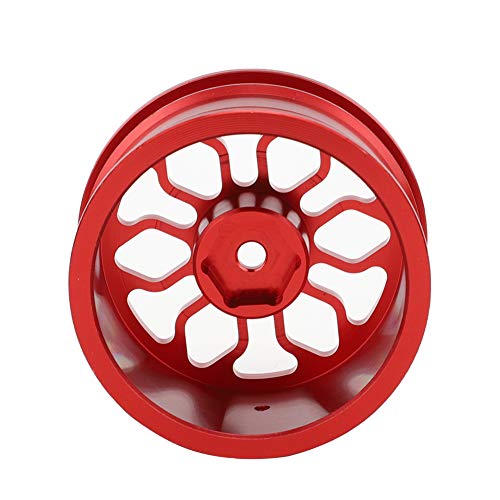 XUXHOU RC Rad Wheel Rim, RC Car Wheel Hub, 1,9-Zoll-ferngesteuerte Auto für RC 1:10 (C-Stil rot) von Tbest