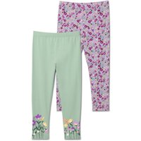 Tchibo - 2 Kinder-Leggings - Baby - Gr. 74/80 - lila/geblümt Tchibo - 2 Kinder-Leggings - Baby - Gr. 74/80 - lila/geblümt von Tchibo