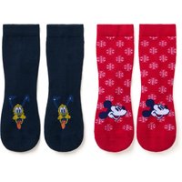 Tchibo - 2 Paar Kinder-Antirutsch-Socken »Mickey and Friends« - Baby - Gr. 23-26 - dunkelblau/jacquard Tchibo - 2 Paar Kinder-Antirutsch-Socken »Mickey and Friends« - Baby - Gr. 23-26 - dunkelblau/jacquard von Tchibo