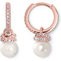 Tchibo - 925 Silber Creolen rosévergoldet mit Perle - weiß Tchibo - 925 Silber Creolen rosévergoldet mit Perle - weiß von Tchibo