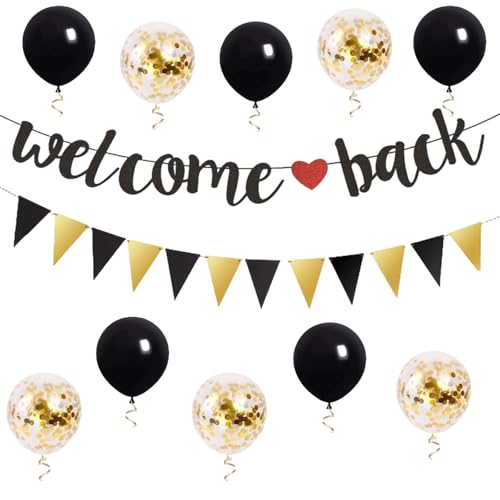 Willkommen Zuhause Deko Set, Wilkommensdeko Zuhause Welcome Back, Willkommen Zurück Banner Willkommen Party Dekoration Ballon Für Einweihungs Party/Schultreffen/Familie Party von Tcnzdy