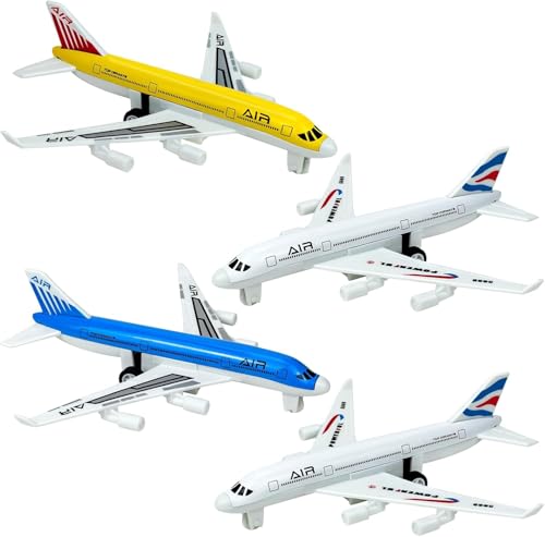 Tcvents Flugzeug Spielzeug, Metall Flugzeug Pull Back Flugzeug Spielzeug für 3 4 5 6 Jahre alt Jungen Mädchen, Die Cast Flugzeug Flugzeug Modelle, Kinder Spielen Fahrzeuge Flugzeug Luft von Tcvents