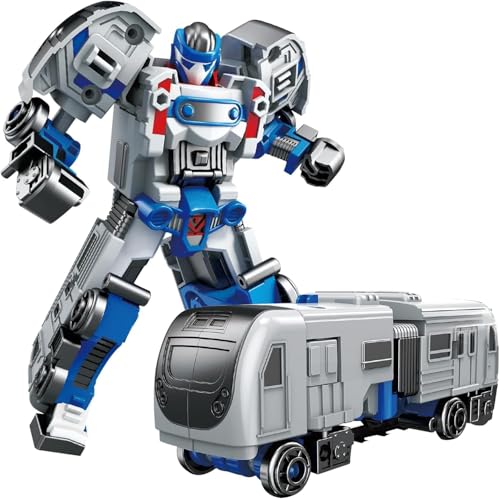 Tcvents Transforming Robot Toy Car for Boys 2-7 Years Transforming Toy Car, Friction Booster Car Toy Robot, Birthday Gift for Boys and Girls, Blue von Tcvents