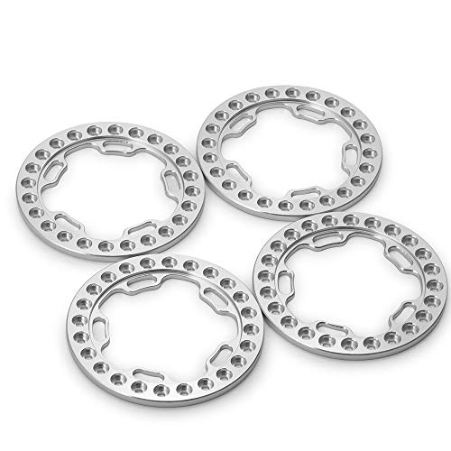 Tdkfdswdoa 4 STÜCKE CNC Metall Rad ÄUßErer Beadlock Ring für 1,9 Felge 1/10 RC Crawler Axial SCX10 90046 TRX4,3 von Tdkfdswdoa